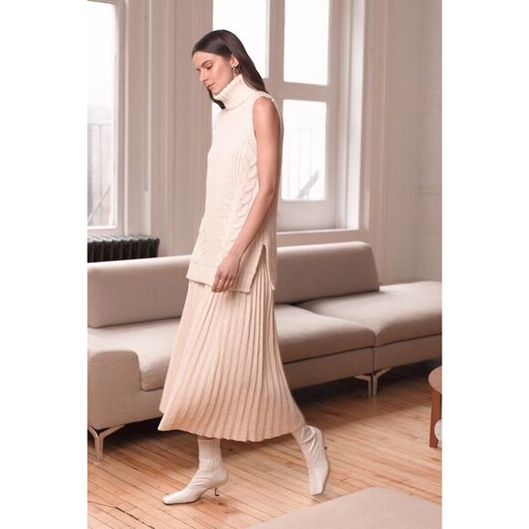 NWT Eleven Six Chunky Oversized Turtleneck Alpaca Wool Cable TAYLR TUNIC XS/S - Picture 1 of 11